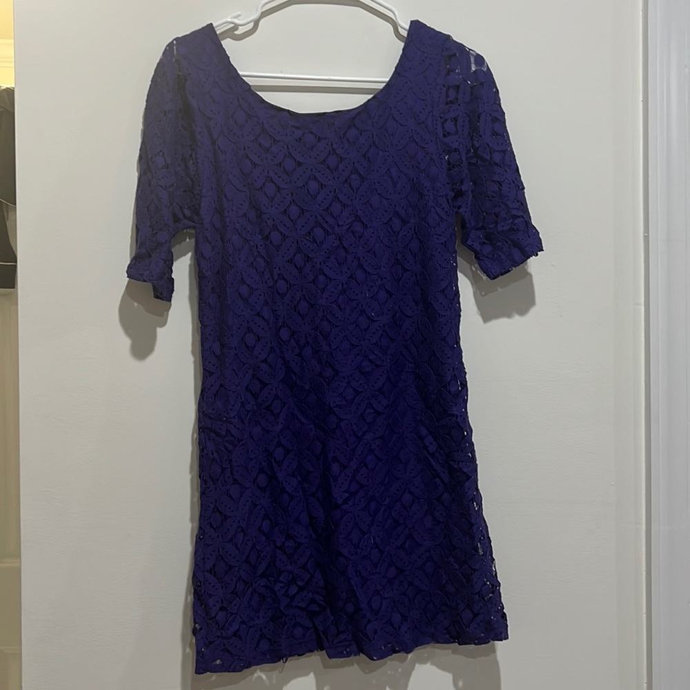 Lace purple dress